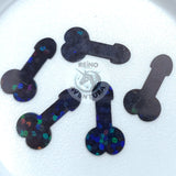 Black Holographic Dot Penis