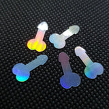 Silver Holographic Penis Glitter