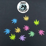 Neon Mix,  Marijuana Leaf 6mm , 420, Cannabis, Weed, Glitter, Hemp, Chunky, Confetti, Nail Deco, Resin Fillers