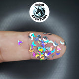 Silver Moon Holographic Glitter Shapes, Resin Fillers, Tumbler, Nails