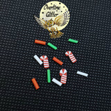 Red Candy Cane Mix Fimo Clay Slices