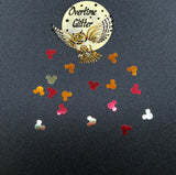 Fall Season Mouse Head Metallic Glitter Shapes