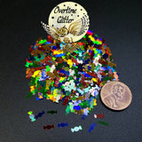 Christmas Candy Holographic Glitter Shapes