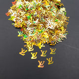 LV Gold Holographic Glitter Shapes, Resin Fillers