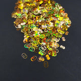 GG Gold Holographic Glitter Shapes, Resin Fillers