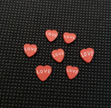 Red Love Hearts, Clay Sprinkles, Fimo Slices