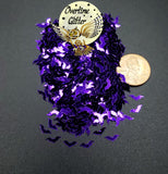 New Purple Metallic Bat Chunky Glitter