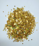 3-4mm Gold Holographic Stars