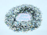 4mm Silver Holographic  Moons