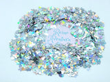 4mm Silver Holographic  Mouse Head