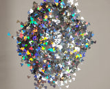 4mm Silver Holographic  Mouse Head