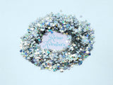 3mm Silver Holographic Hearts
