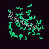 Glow in the dark Moons,  Clay Sprinkles, Fimo Slices, Embellishments, Nail Deco, Resin Fillers