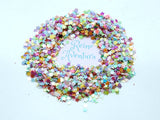 3mm Flower Iridescent Mix