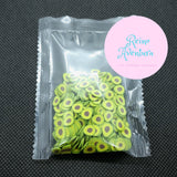 Avocado Slices, Clay Sprinkles, Fimo Slices, Embellishments, Nail Deco, Resin Fillers