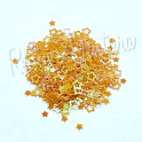 Iridescent Orange Stars, Hallow Stars, Glitter, Chunky Glitter,