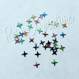 Black Metallic Chrome 4 pointed stars