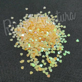 3mm Yellow Iridescent Hearts