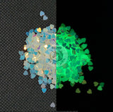 Glow in the Dark, 3mm Hearts, Glitter, Color Shift, Chunky, Confetti