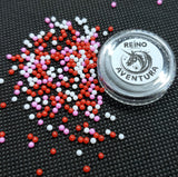 Valentines Mix, Caviar Beads, Glass Sprinkles, For Resin, Miniatures, Holiday