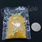 Iridescent Yellow Stars, Hallow Stars, Glitter, Chunky Glitter,