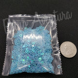 Baby Blue Iridescent  Stars