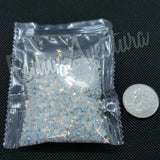 4mm Clear Iridescent 4 Pointed Stars