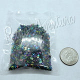Black Metallic Chrome 4 pointed stars