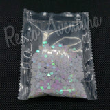 3mm White Pearl Iridescent Hearts
